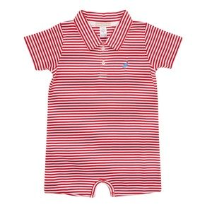 The Beaufort Bonnet Company Richmond Red Stripe Barbados Blue Sir Propers Romper